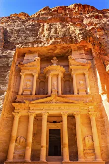 Golden Prints: Yellow Golden Treasury Morning Siq Petra Jordan Petra Jordan
