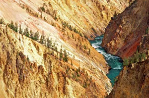 The Yellowstone River and canyon from Grandview Point, Yellowstone National Park, Wyoming, USA The Yellowstone River and canyon from Grandview Point, Yellowstone National Park, Wyoming, USA