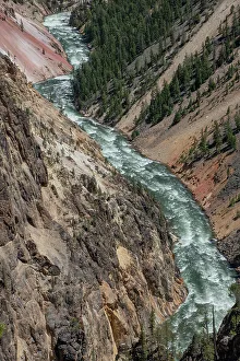 Images Dated 25th April 2022: Yellowstone River and Grand Canyon of the Yellowstone