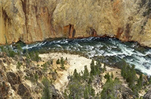 The Yellowstone River from Lookout Point, Yellowstone National Park, Wyoming