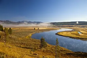 Water Way Prints: The Yellowstone River snakes through the Hayden Valley in Yellowstone National Park