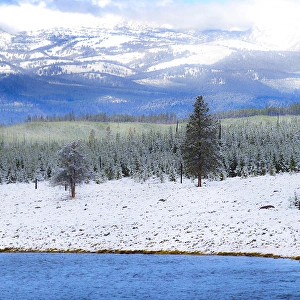 Digitally Altered Prints: Yelowstone National Park, Wyoming. Landscape. Digitally Altered
