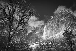 Majestic Prints: Yosemite Falls after a winter storm, Yosemite National Park, California USA