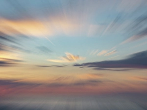 Images Dated 31st October 2024: Zoom-blur image of sunset sky